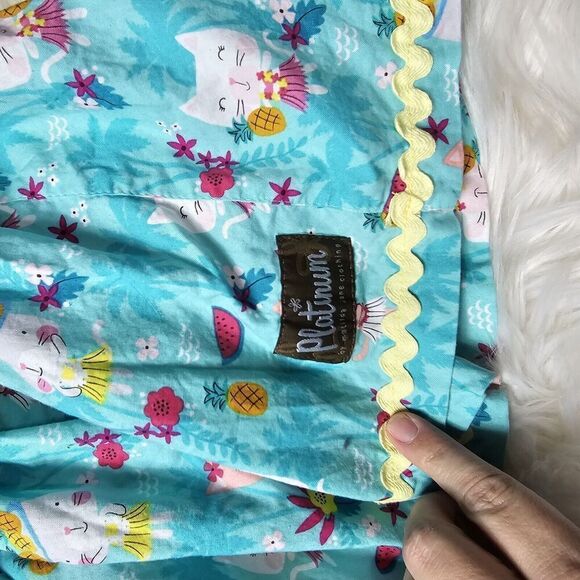 Matilda Jane PLATINUM Ellie Top Girls Size 10 Kitten Luau Hawaiian - Picture 5 of 6